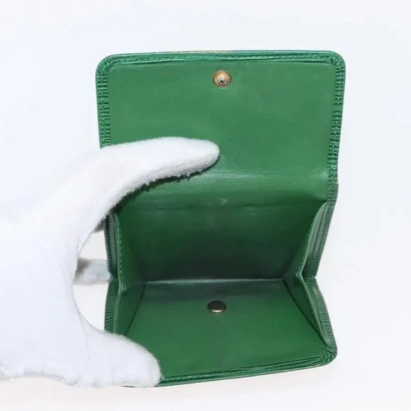 LOUIS VUITTON Hermes Epi Wallet Canvas 2 Set Red Green